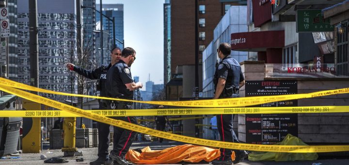 9 dull and Sixteen injured as van ploughs into crowd in Toronto