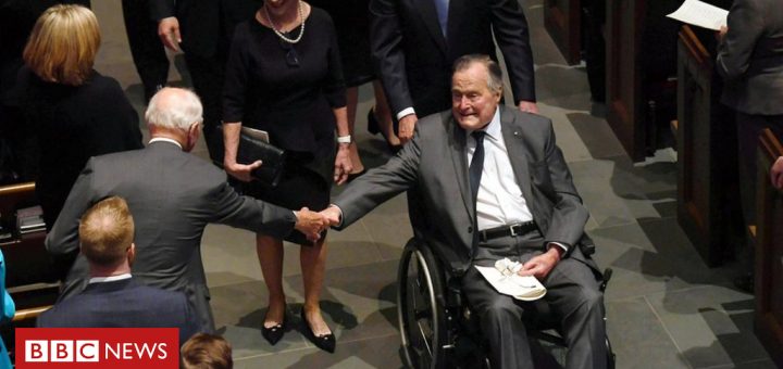 George H W Bush ‘recovering’ in hospital