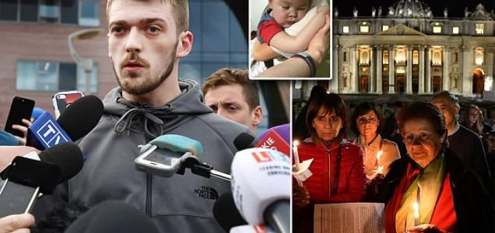 Worshippers retain candlelit vigil at the Vatican for Alfie Evans