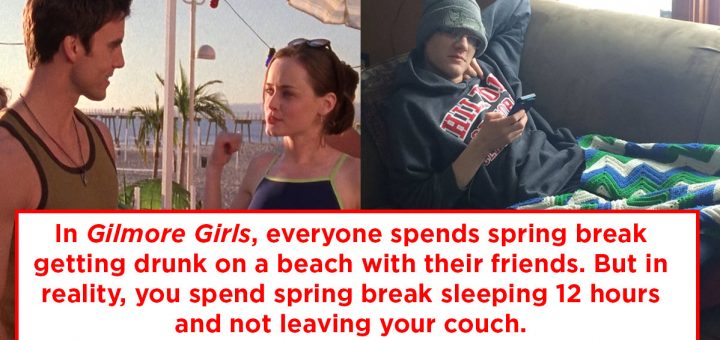 17 Aspect-By-Aspect Photos Of College On TV Vs. College IRL