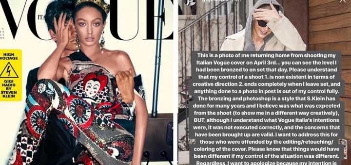 Gigi Hadid Has Apologised After Of us Accused Her Of Carrying Blackface On Her Most contemporary Vogue Duvet