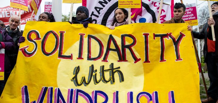 Windrush protesters flee Theresa Would possibly per chance merely to stop over ‘adversarial ambiance’