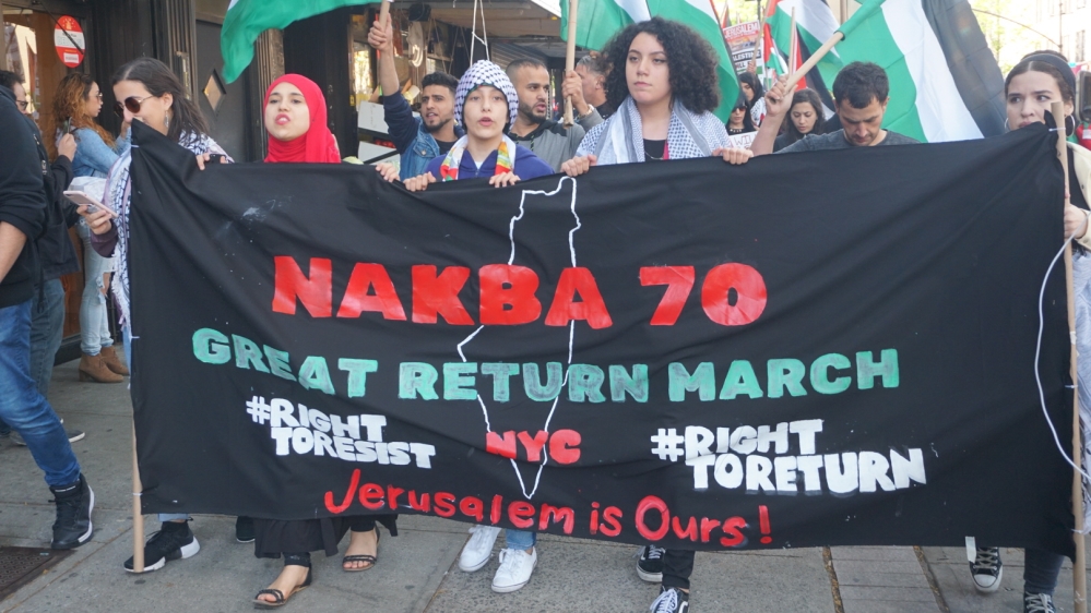 Gaza killings: Recent Yorkers call for justice in Nakba stutter