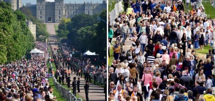 Hundreds receive across Windsor to seem as Prince Harry marries Meghan Markle
