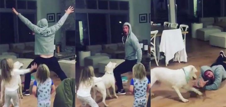 Chris Hemsworth danced to Miley Cyrus with his kids and dogs and issues bought hilariously dramatic