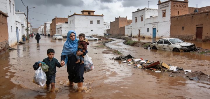 Inondations au nord du Maroc