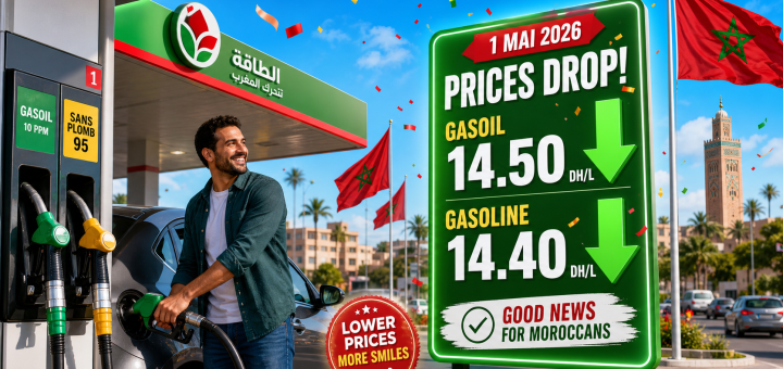 baisse des prix des carburants au Maroc à partir du 1 mai 2026